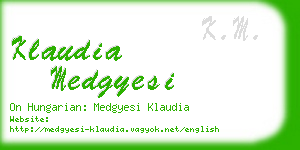 klaudia medgyesi business card